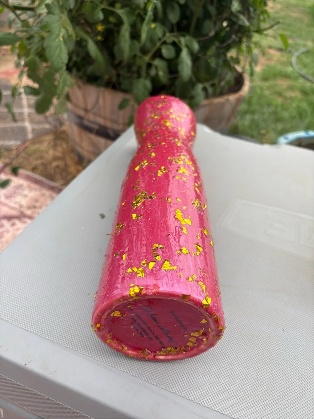 Handmade Gold & Pink Vase
